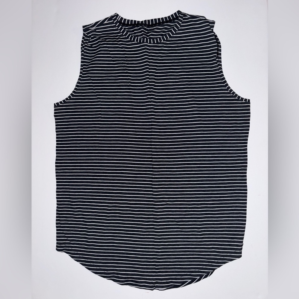 LULU LEMON Striped Black and White Tank